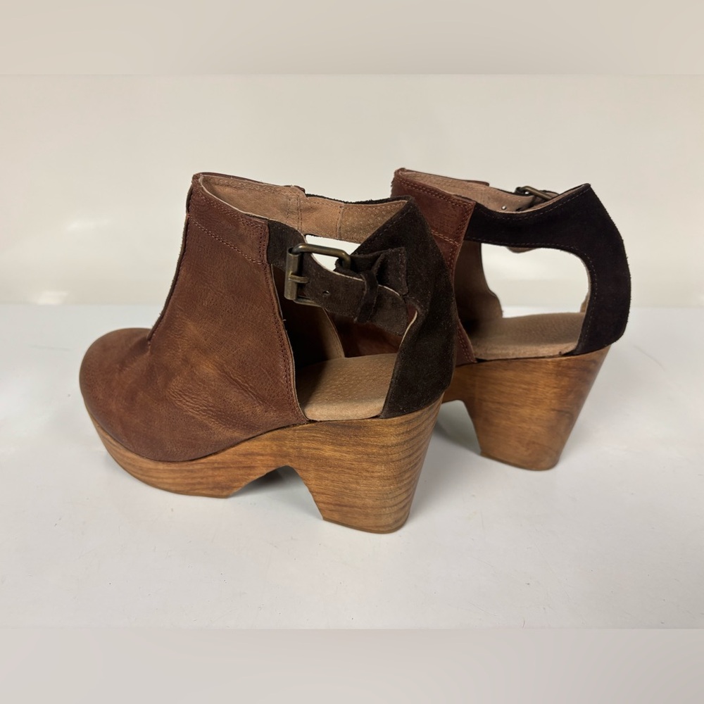 Free People Brown Leather Ankle Boots. Size 38 - Picture 5 of 8